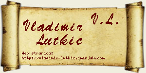 Vladimir Lutkić vizit kartica